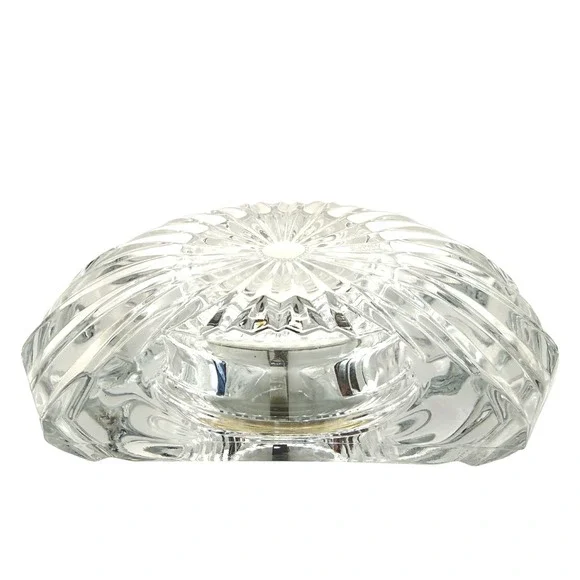 Crystal Desk Clock France Staiger Germany Quartz Cut Glass WORKS w/ Battery - Picture 12 of 16